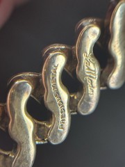 Vintage LaMode Heart Precious Metal Bracelet Possibly Gold Filled