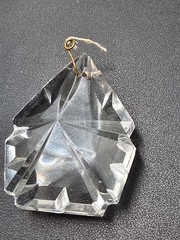 Vintage Large Faceted Crystal Prism Pendant Sun Catcher Chandelier Drop Glass